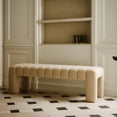 thumbnail image 2 of Meridian Furniture Andaz 17.5" Velvet & Solid Wood Bench in Camel, 2 of 8