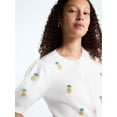 thumbnail image 5 of Free Assembly Women's and Women's Plus Beaded Cardigan Sweater with Short Puff Sleeves, Lightweight, Sizes XS-4X, 5 of 6