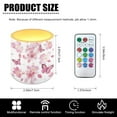 thumbnail image 7 of Kuiaobaty Flameless Candles Set of 4 Battery Powered LED Pillar Candle Tealights 3 x 3 Inches Home Decoration Remote for Wedding Beach Party Decor Butterfly Cherry Blossom Pink Pattern, 7 of 7