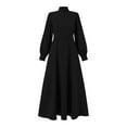 thumbnail image 4 of Abayas Maxi Dresses for Women Islamic Muslim Kaftan Abaya Dress Long Sleeve Flowy Dubai Turkish Dress Evening Gown, 4 of 5
