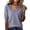 Blue&08W0316, variant on Womens Ribbed Top Knitted V Neck Half Sleeve Womens Tops Fitted Stretch Spring Summer Dressy Basic Tunic Tops Blue M