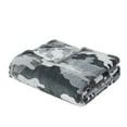thumbnail image 2 of Your Zone Gray Camouflage Polyester Velvet Plush Throw Blanket, Twin/Full, 72" X 90", for Kids, 2 of 9