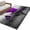 Purple, variant on Area Rug for Living Room, Purple Rose Non-Slip Indoor Large Carpet for Bedroom/Dining Room, Raindrops Floral Butterfly Abstract Grey Art Washable Low-Profile Rectangle Floor Runner Rugs - 4 x 6 Ft