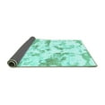 thumbnail image 2 of Ahgly Company Indoor Round Abstract Turquoise Blue Modern Area Rugs, 6' Round, 2 of 4