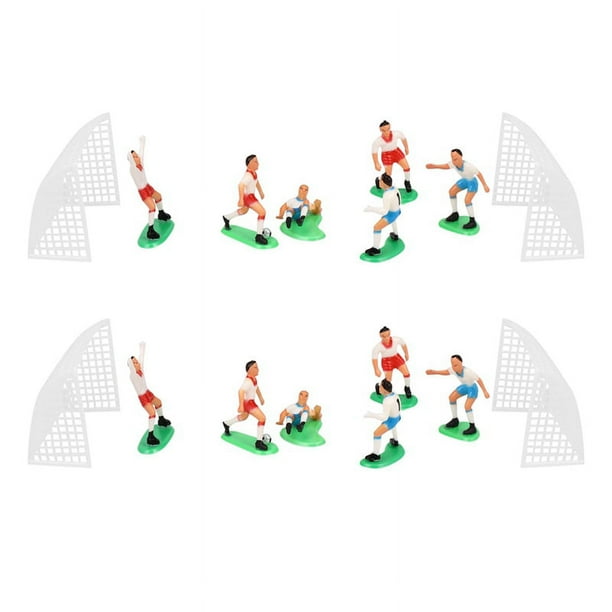 16PCS FúTbol FúTbol Cake Topper Player Decoración Herramienta Cumpleaños Molde Set de Moldes