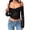 black, variant on liilaimic Lace off Shoulder Top Floral Lace Sexy Sheer Going Out Tops Slim Fit Long Sleeve Blouses for Party Travel