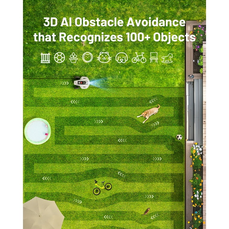 YUKA 2000(2024) Robot Lawn Mower, 3D Vision & RTK Technology