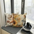 thumbnail image 6 of Dashan Fall Throw Pillow Covers 18x18 4 PCS Pumpkin Squirrel Thanksgiving Couch Cushion Pillowcases for Sofa Living Room, 6 of 6