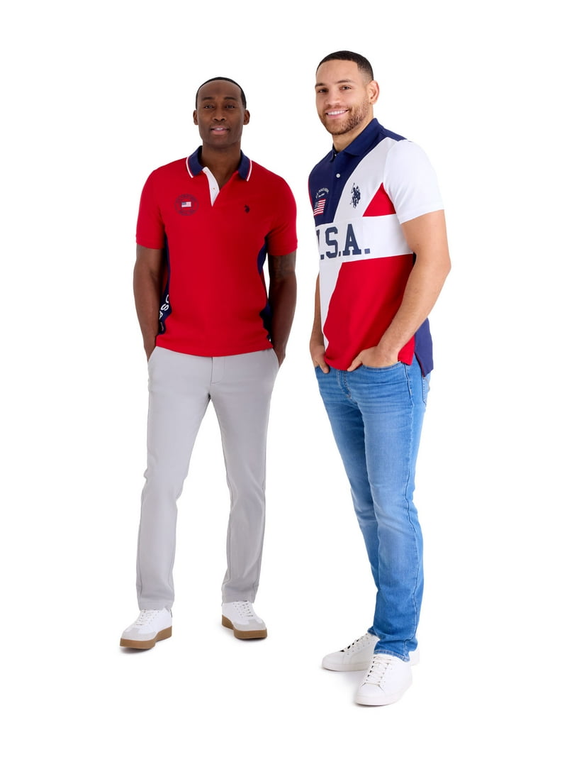 U.S. Polo Assn. Men's USA Heritage Polo Shirt - Walmart.com
