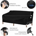 thumbnail image 3 of Heavy Duty Patio Sofa Cover, 100% Waterproof 3-Seater Outdoor Sofa Cover,Lawn Patio Furniture Covers with Air Vent and Handle (Black, 60"Wx35"Dx35" H), 3 of 5