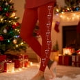 thumbnail image 4 of Zhanying Leggings de Sapin de Noël Rouges Élégants Lisses Sans Boulochage Taille Haute Doublés en Molleton Collants Femmes Rouge m, 4 of 6