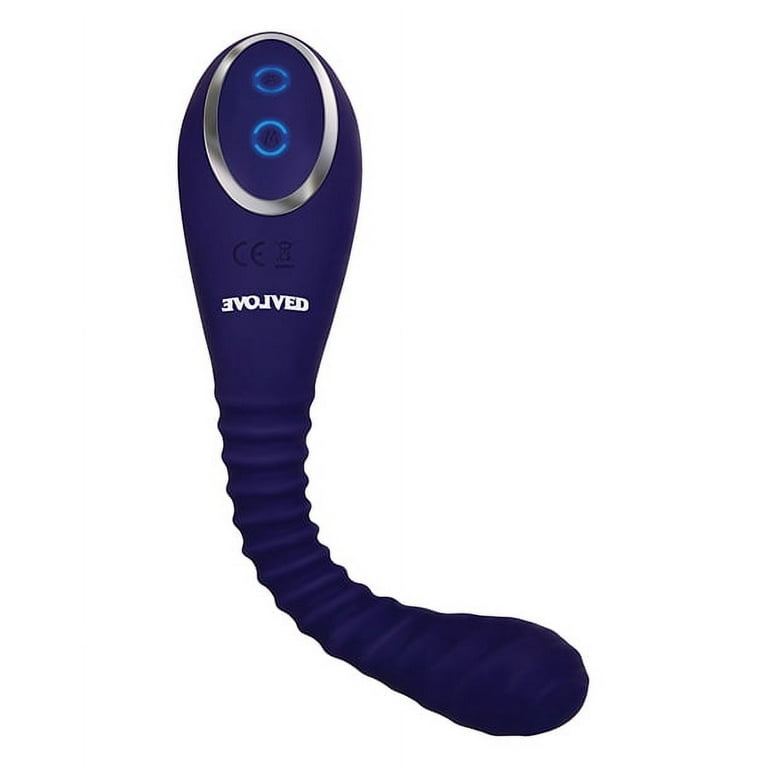 Evolved Bendable Sucker Rechargeable Poseable Silicone Dual-Ended Suction  Vibrator Blue