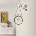 thumbnail image 2 of Double-sided Wall Clock, Wall Clock Decoration, Vintage Wall Clock Decor, 2 of 7
