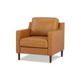 thumbnail image 3 of A&D Home Sedona Camel Faux Leather Modern Accent Chair, Upholstered Contemporary Lounge Armchair, 3 of 8