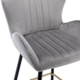 thumbnail image 4 of Luccalily Counter Height Bar Stools set of 2,Velvet Bar stools with Back and Footrest,Modern Design and Golden feet for Kitchen,Bistro Pub, Dining Chair, 4 of 12