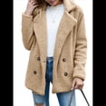 thumbnail image 2 of Abrigos de Invierno para Mujer, de Forro , Piel Sintética, de Oveja, Chaquetas Extragrandes y Modernas, Ropa de Abrigo Cálida Caqui 4XL, 2 of 9