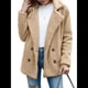 thumbnail image 2 of Abrigos de Invierno para Mujer, de Forro , Piel Sintética, de Oveja, Chaquetas Extragrandes y Modernas, Ropa de Abrigo Cálida Caqui XXL, 2 of 9