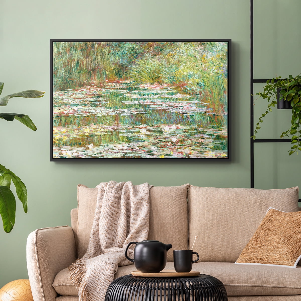 Vintage Landscape-CCXLI By Wexford Home Framed in Black Wood Gallery Wrapped Canvas 27 in. x 41 in.