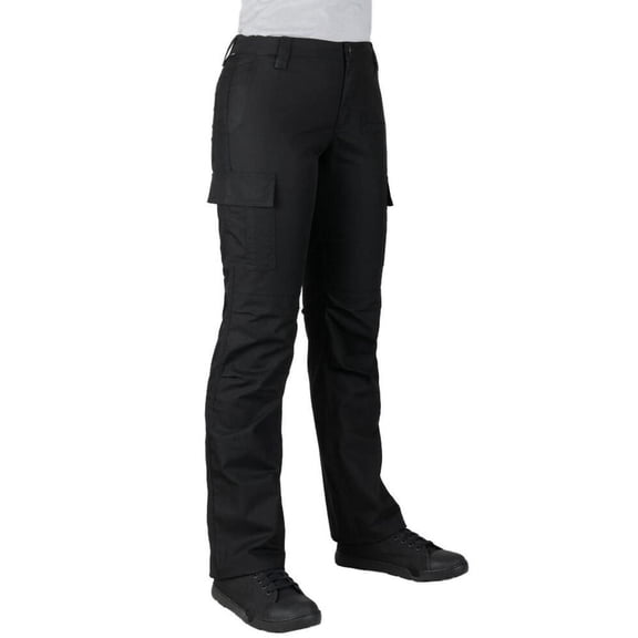 LAPG Women's Gear Strech Pants, 7 Pocket Cargo Pants for Women, Durable Flex Ladies Work Pants for Outdoor & Hiking, Black, 22 Short
