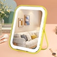 thumbnail image 1 of Espejo de maquillaje YEKKOPT dorado con luces, 10 x 8 pulgadas, recargable, 1 of 6