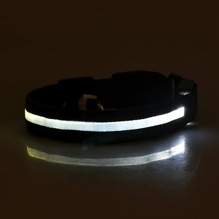 PetDogs Striped Glowing Collar Bright For Night Safety Adjustable Luminous Collars For Night Walking