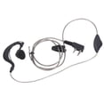 thumbnail image 3 of Auriculares de radio bidireccionales con cable flexible negro de 2 pines y botón PTT en forma de G para Kenwood KPG TH TK, 3 of 14