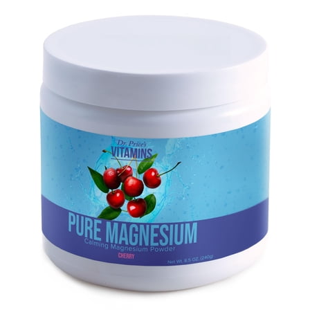 Dr. Price’s Pure Magnesium Powder – Cherry Flavor, 60 Servings | Magnesium Citrate Drink Mix | Sugar-Free, Non-GMO, Vegan