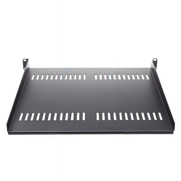 1U Server Rack Shelf Universal Vented Tray for 19" Equipment Rack & Cabinet Durable Steel Construction 10" Deep