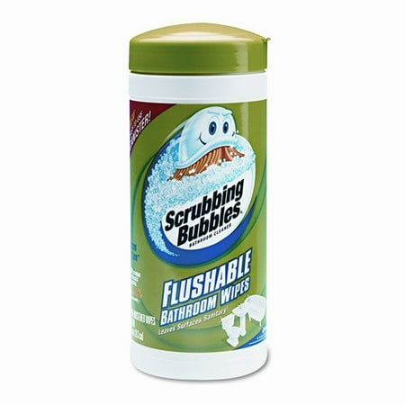 Scrubbing Bubbles® Antibacterial Flushable Bathroom Wipes ...