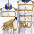 thumbnail image 3 of IDOPIP Toddler Kids Boys Prince Charming Costume Medieval Royal Prince Jacket Pants Crown Dress Up, 3 of 10