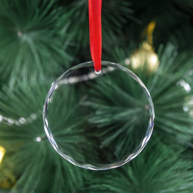 2022 adornos navideños al por mayor colgante de cristal personalizado sublimación transparente adornos navideños de cristal en blanco