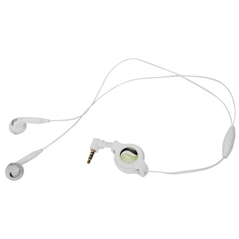 Handsfree Headphones Retractable Earphones Headset 3.5mm w Mic Earbuds