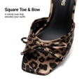 thumbnail image 4 of DREAM PAIRS Women's Square Open Toe Heels With Bow Vintage Slip on Stiletto High Backless Dressy Sandals for Daily Party, 4 of 8