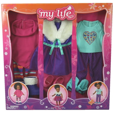My Life As A Day in the Life Doll Clothing Set, Pink and Purple
