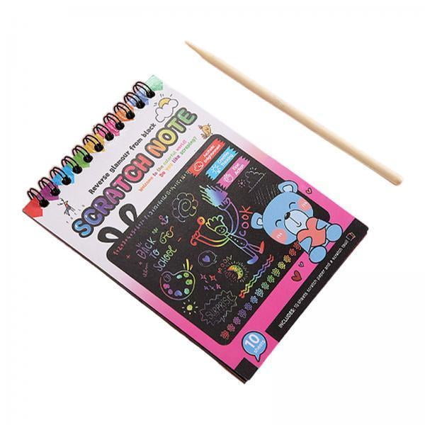 Nota de papel para raspar,Juego de para raspar,suministros para manualidades artísticas,Kits de proyectos de manualidades para niños,pintura para ,Cuaderno para