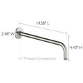 thumbnail image 3 of Design House Steel 90 Degree 14.5" Shower Arm and Flange, 3 of 9