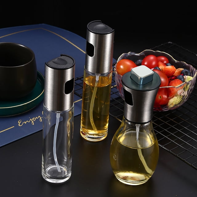 304 Stainless Steel Oil Sprayer - Press-Type BBQ & Kitchen Oil Mister Bottle