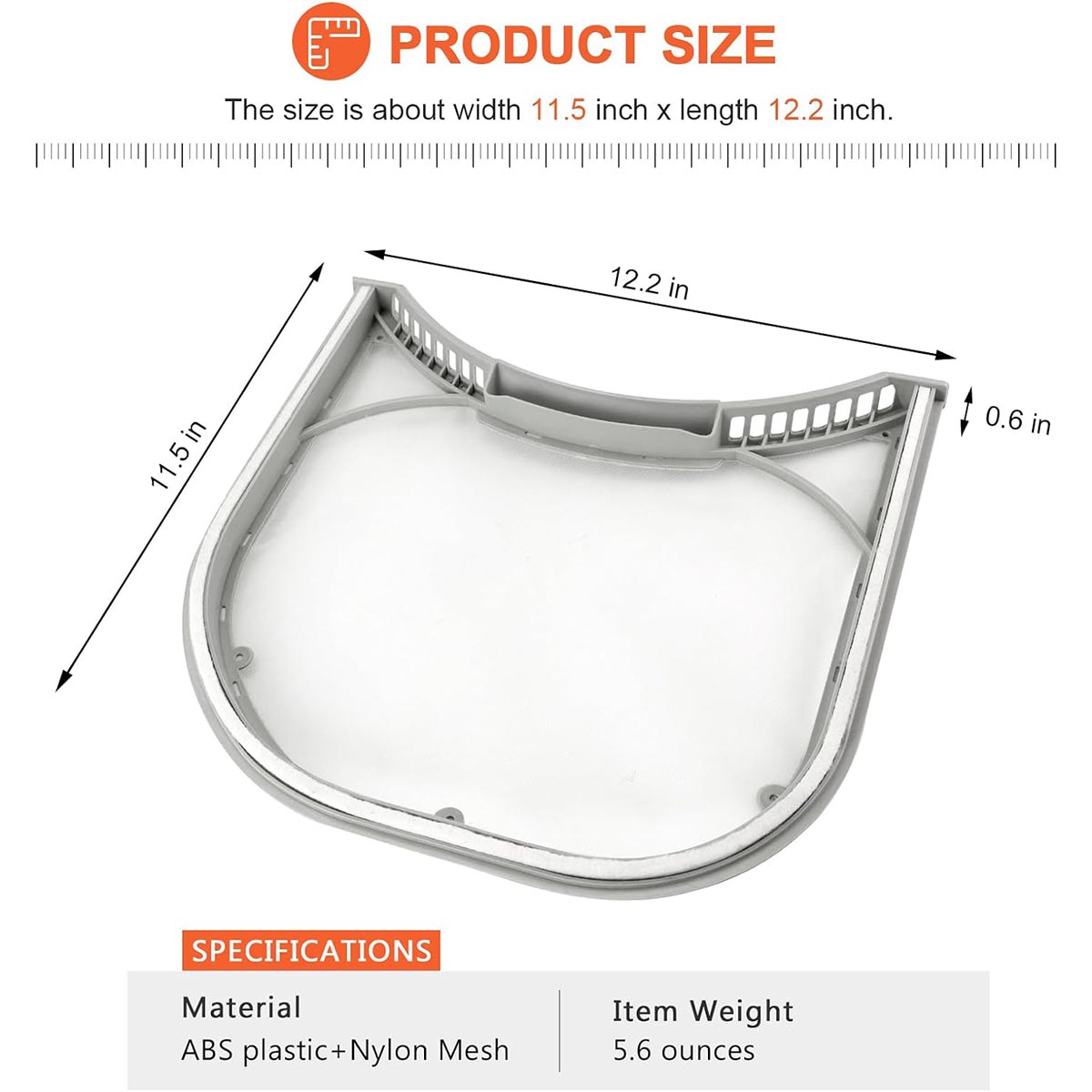 Cahuczlhoz 5231EL1003B Dryer Lint Filter Assembly With Felt Rim Seal – For LG / Kenmore