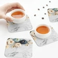 thumbnail image 7 of Pofeuu Pumpkin And White Marble Print Leather Coasters Set of 6, Round Cups Mugs Mat Pad for Home Kitchen Heat Resistant Drink Coasters,Square, 7 of 7