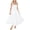 White, variant on Women's Square Neck Sleeveless Midi Dress 95% Polyester 5% Spandex for Elegant Day to Night Wear Flattering Every Figure