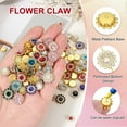 thumbnail image 3 of Uxcell Sew on Rhinestones Crystal, 3 Layers Sewing Flower Claw Rhinestones Glass Gems Metal Base Gold/Colorful, 3 of 7