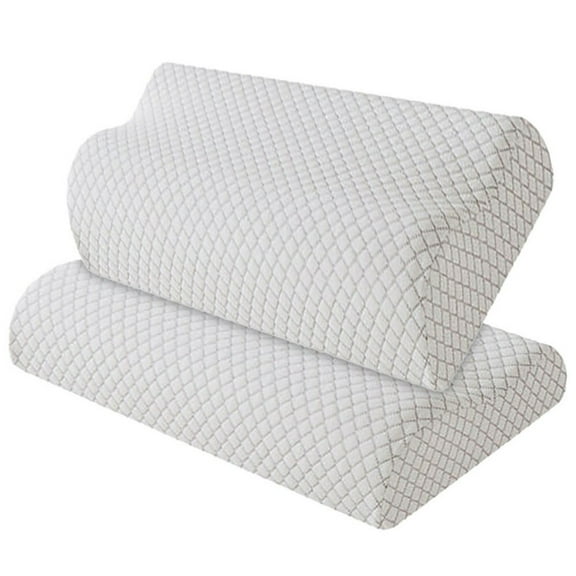 ‌Memory Foam Pillow with Pillowcase - Orthopedic Neck Support, Contour Sleeping Pillow for Pain Relief & Comfort‌