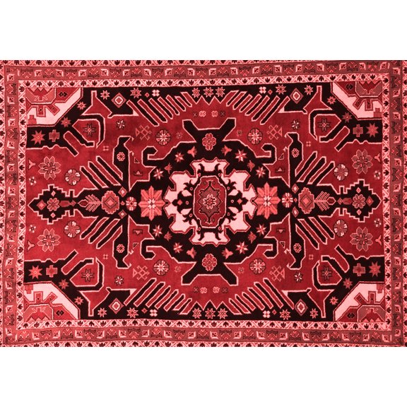 Ahgly Company Indoor Rectangle Persian Red Traditional Area Rugs, 5' x 7'