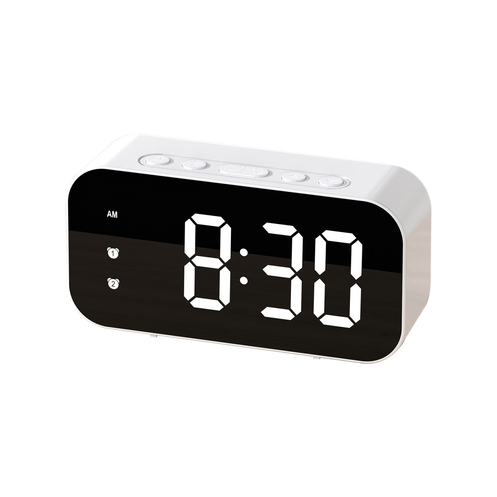 Alarm Clocks for Bedrooms, Auto Set Digital Desk Clock for Bedside Nightstand, Electric Clock with Dimmable Brightness Dimmer, Auto DST, USB Port, Date, Temperature, Snooze
