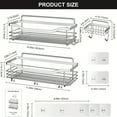 thumbnail image 3 of Wall Mounted Stainless Steel Storage Shelf, Multifunction Toilet Shampoo Lotion Holder, Bathroom Punch-free Sundries Rack, Bathroom Essential（2pcs）, 3 of 14