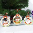 thumbnail image 4 of Nueve colgantes decorativos navideños Lista navideña Muñeco de nieve anciano Prueba hueca de alce 10 * 8,5 cm BRILLAR Rojo Verde, 4 of 4