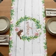 thumbnail image 5 of Table Runners 36 Inches Long Dress Scarves, Spring Botanical Farmhouse Kitchen/Dining Table Runner, Short Coffee Tablerunners, Garden Birds Floral Leaves Gray Woodn 13x36 Inch, 5 of 9