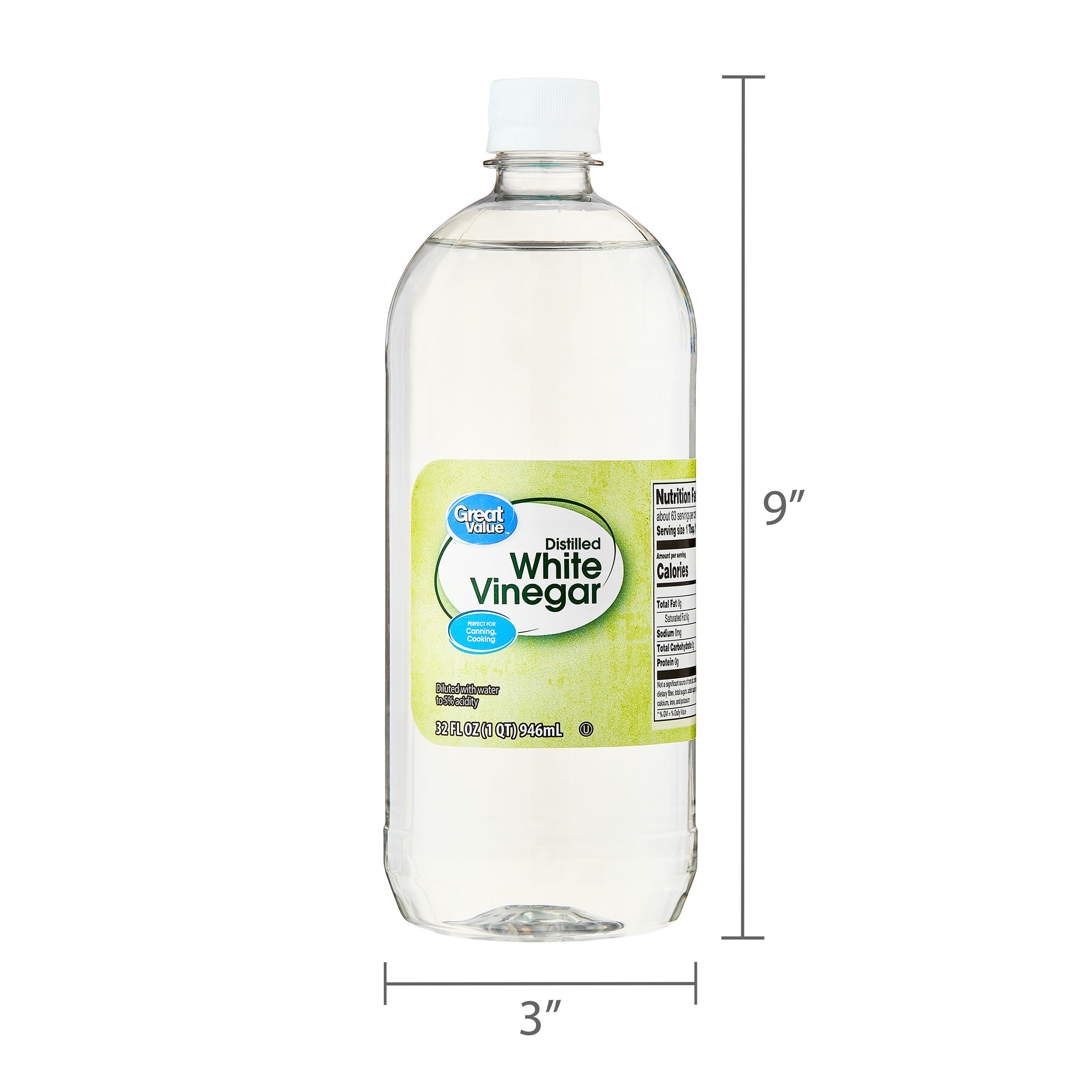 Great Value Distilled White Vinegar, 32 fl oz