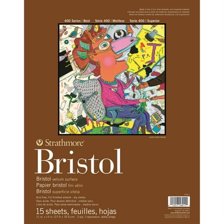 UPC: 0012017460111 | Strathmore STR-475-1 15 Sheet Bristol Vellum Pad  11 by 14