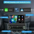 thumbnail image 5 of Single Din Car Stereo with Carplay Android Auto 7 Inch Retractable Touchscreen Radio Receiver with B, 5 of 5
